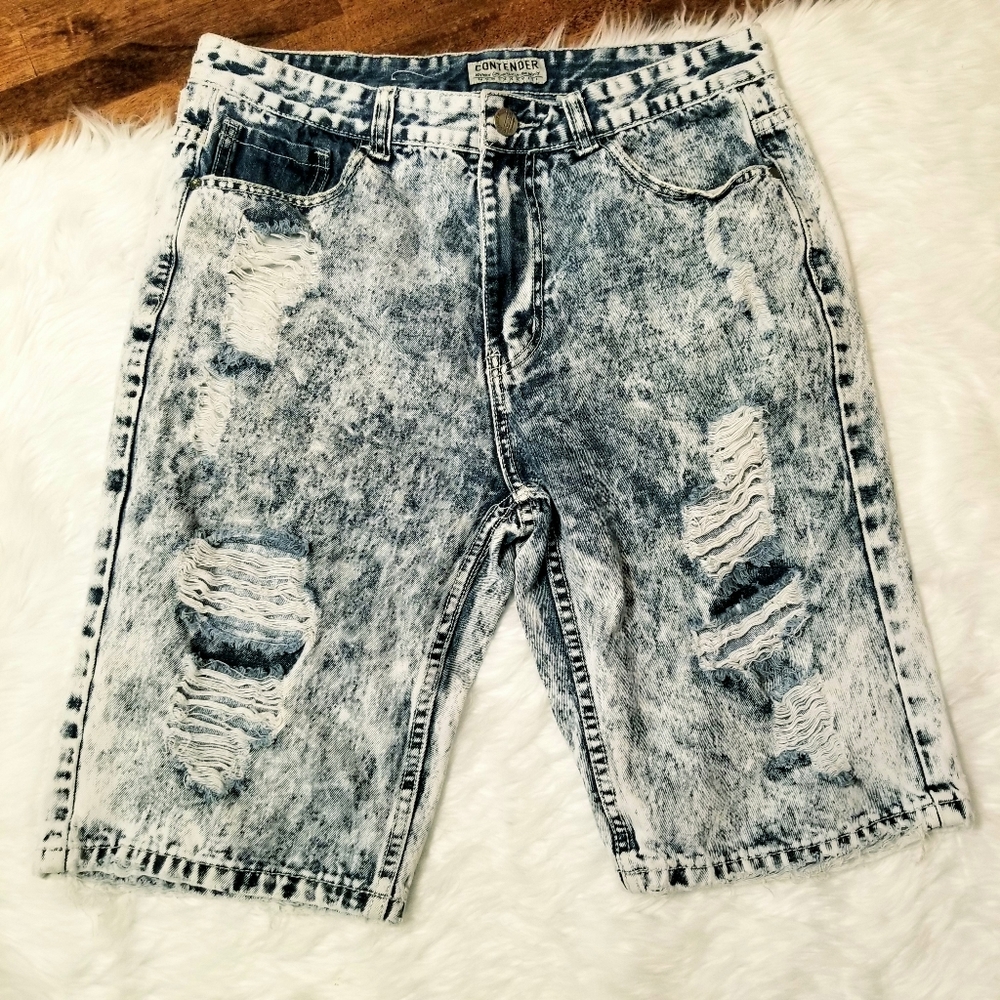 Contender Ripped Denim Shorts